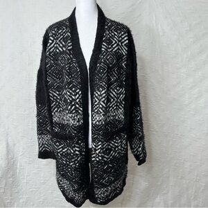 MAXSPORT  Geometric Print Sweater Cardigan
